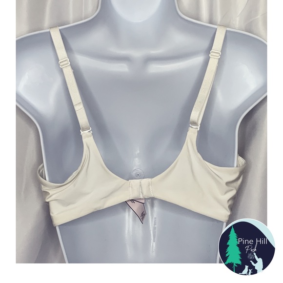 SOLD Victorias Secret Demi Bra Size 36D White Lined T-Shirt Bra - Picture 2 of 7